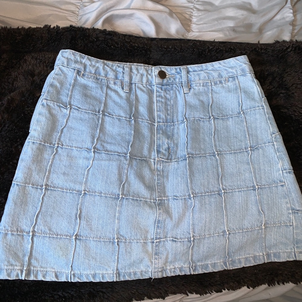 Light blue jean skirt